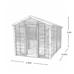 Adman Steel Sheds Multigrow 8x14.7 Greenhouse With Adjustable Vent -Hozelock Store adman steel sheds multigrow 8x14 7 greenhouse with adjustable vent5391538910370 01t bq