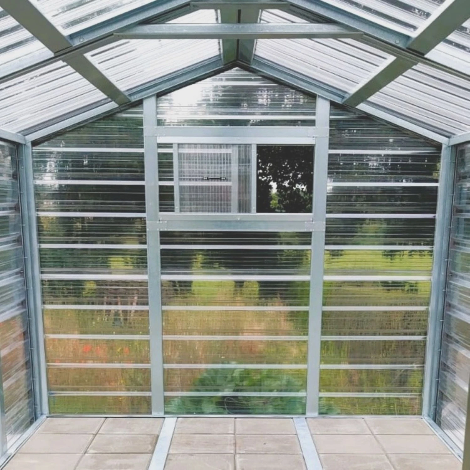 Adman Steel Sheds Multigrow 9.4x17.2 Greenhouse With Adjustable Vent 2 Adman Steel Sheds Multigrow 9.4x17.2 Greenhouse With Adjustable Vent - Image 2