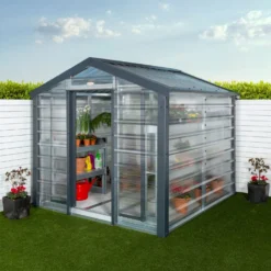 Adman Steel Sheds Multigrow 9.4x8.8 Greenhouse With Adjustable Vent 14 Adman Steel Sheds Multigrow 9.4x8.8 Greenhouse With Adjustable Vent -Hozelock Store adman steel sheds multigrow 9 4x8 8 greenhouse with adjustable vent5391538910387 01i bq