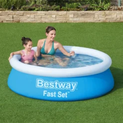 Bestway Fast Set™ Plain ABS Plastic & PVC Family Lounge Pool (W) 1.83m X (L) 1.83m -Hozelock Store bestway fast set plain abs plastic pvc family lounge pool w 1 83m x l 1 83m6942138967630 02i