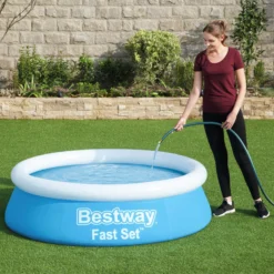 Bestway Fast Set™ Plain ABS Plastic & PVC Family Lounge Pool (W) 1.83m X (L) 1.83m -Hozelock Store bestway fast set plain abs plastic pvc family lounge pool w 1 83m x l 1 83m6942138967630 03i