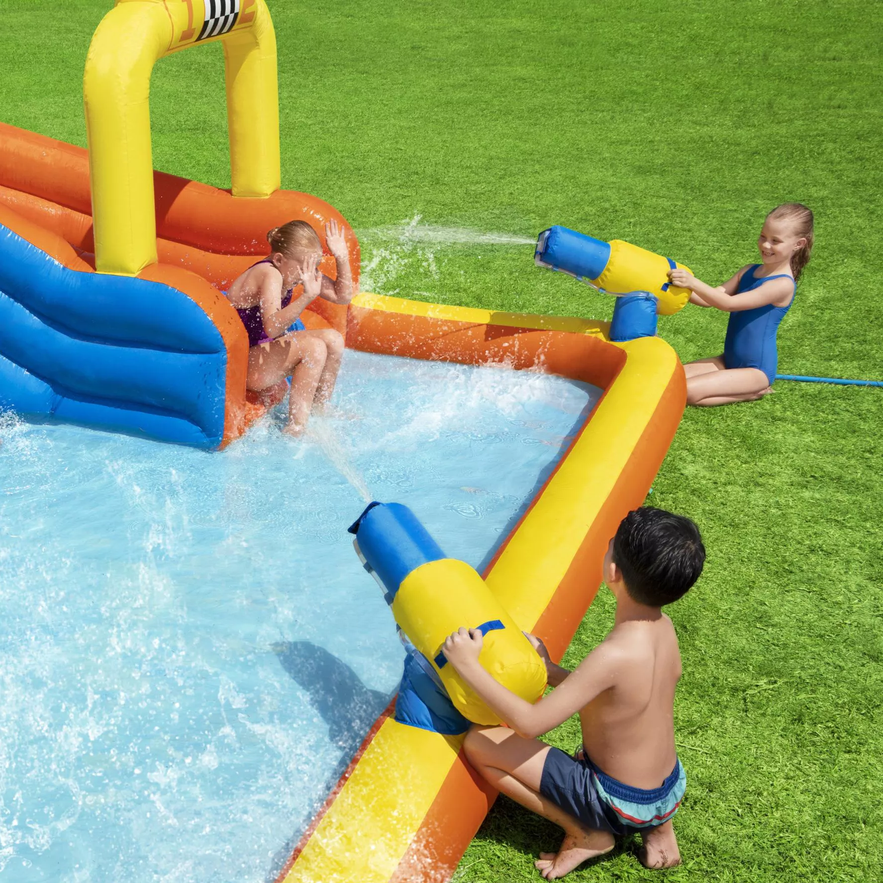 Bestway Multicolour Rectangular Super Speedway Water Park 7 Bestway Multicolour Rectangular Super Speedway Water Park - Image 7