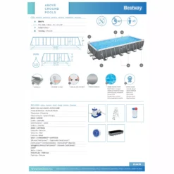 Bestway Power Steel® Plain Polyvinyl Chloride (PVC) & Steel Pool (W) 3.66m X (L) 7.32m 11 Bestway Power Steel® Plain Polyvinyl Chloride (PVC) & Steel Pool (W) 3.66m X (L) 7.32m -Hozelock Store bestway power steel plain polyvinyl chloride pvc steel pool w 3 66m x l 7 32m6942138987195 04t