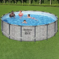Bestway Steel Pro MAX™ Realistic Stone Print Polyvinyl Chloride (PVC) & Steel Pool (W) 4.88m X (L) 4.88m -Hozelock Store bestway steel pro max realistic stone print polyvinyl chloride pvc steel pool w 4 88m x l 4 88m6941607311493 01i