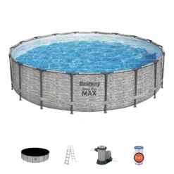 Bestway Steel Pro MAX™ Realistic Stone Print Polyvinyl Chloride (PVC) & Steel Pool (W) 5.49m X (L) 5.49m 12 Bestway Steel Pro MAX™ Realistic Stone Print Polyvinyl Chloride (PVC) & Steel Pool (W) 5.49m X (L) 5.49m -Hozelock Store bestway steel pro max realistic stone print polyvinyl chloride pvc steel pool w 5 49m x l 5 49m6941607310502 10c scaled