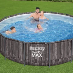 Bestway Steel Pro MAX™ Wood Effect Polyvinyl Chloride (PVC) & Steel Pool (W) 4.27m X (L) 4.27m 7 Bestway Steel Pro MAX™ Wood Effect Polyvinyl Chloride (PVC) & Steel Pool (W) 4.27m X (L) 4.27m -Hozelock Store bestway steel pro max wood effect polyvinyl chloride pvc steel pool w 4 27m x l 4 27m6942138983968 01i