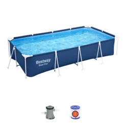 Bestway Steel Pro® Plain Polyvinyl Chloride (PVC) & Steel Pool (W) 2.11m X (L) 4m -Hozelock Store bestway steel pro plain polyvinyl chloride pvc steel pool w 2 11m x l 4m6942138949728 03c scaled