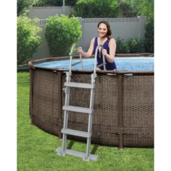 Bestway Steel Pro Rattan Print Metal & Plastic Pool 13 Bestway Steel Pro Rattan Print Metal & Plastic Pool -Hozelock Store bestway steel pro rattan print metal plastic pool6942138986228 03i bq