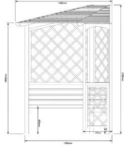 Blooma Chiltern Corner Arbour, (H)2100mm (W)1580mm (D)1580mm - Assembly Required -Hozelock Store blooma chiltern corner arbour h 2100mm w 1580mm d 1580mm assembly required5397007007718 02t bq