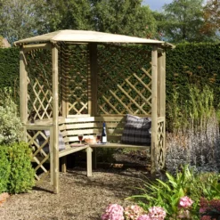 Blooma Chiltern Corner Arbour, (H)2100mm (W)1580mm (D)1580mm - Assembly Required