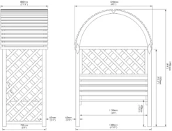 Blooma Chiltern Round Top Arbour, (H)1990mm (W)1340mm (D)800mm - Assembly Required -Hozelock Store blooma chiltern round top arbour h 1990mm w 1340mm d 800mm assembly required5397007055641 01t bq