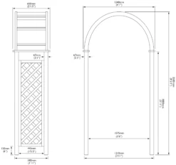 Blooma Chiltern Round Top Softwood Arch -Hozelock Store blooma chiltern round top softwood arch5397007055627 01t BQ