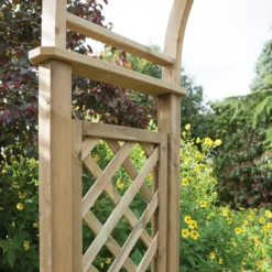 Blooma Chiltern Round Top Softwood Arch -Hozelock Store blooma chiltern round top softwood arch5397007055627 02i BQ