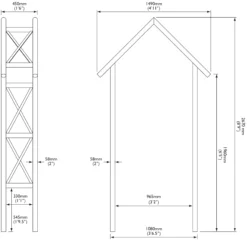 Blooma Cottage Apex Top Softwood Arch 5 Blooma Cottage Apex Top Softwood Arch -Hozelock Store blooma cottage apex top softwood arch5397007055528 01t bq