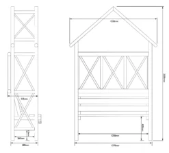 Blooma Cottage Arbour, (H)2200mm (W)560mm (D)560mm - Assembly Service Included -Hozelock Store blooma cottage arbour h 2200mm w 560mm d 560mm assembly service included5397007111606 01t bq