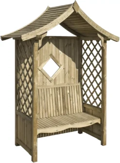 Blooma Elegant Arbour, (H)2340mm (W)1760mm (D)940mm - Assembly Service Included -Hozelock Store blooma elegant arbour h 2340mm w 1760mm d 940mm assembly service included5397007111620 03c BQ