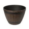 Blooma Lule Wood Effect Plastic Round Plant Pot (Dia)52cm