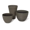 Blooma Momoka Grey Stone Effect Plastic Circular Plant Pot (Dia)50cm