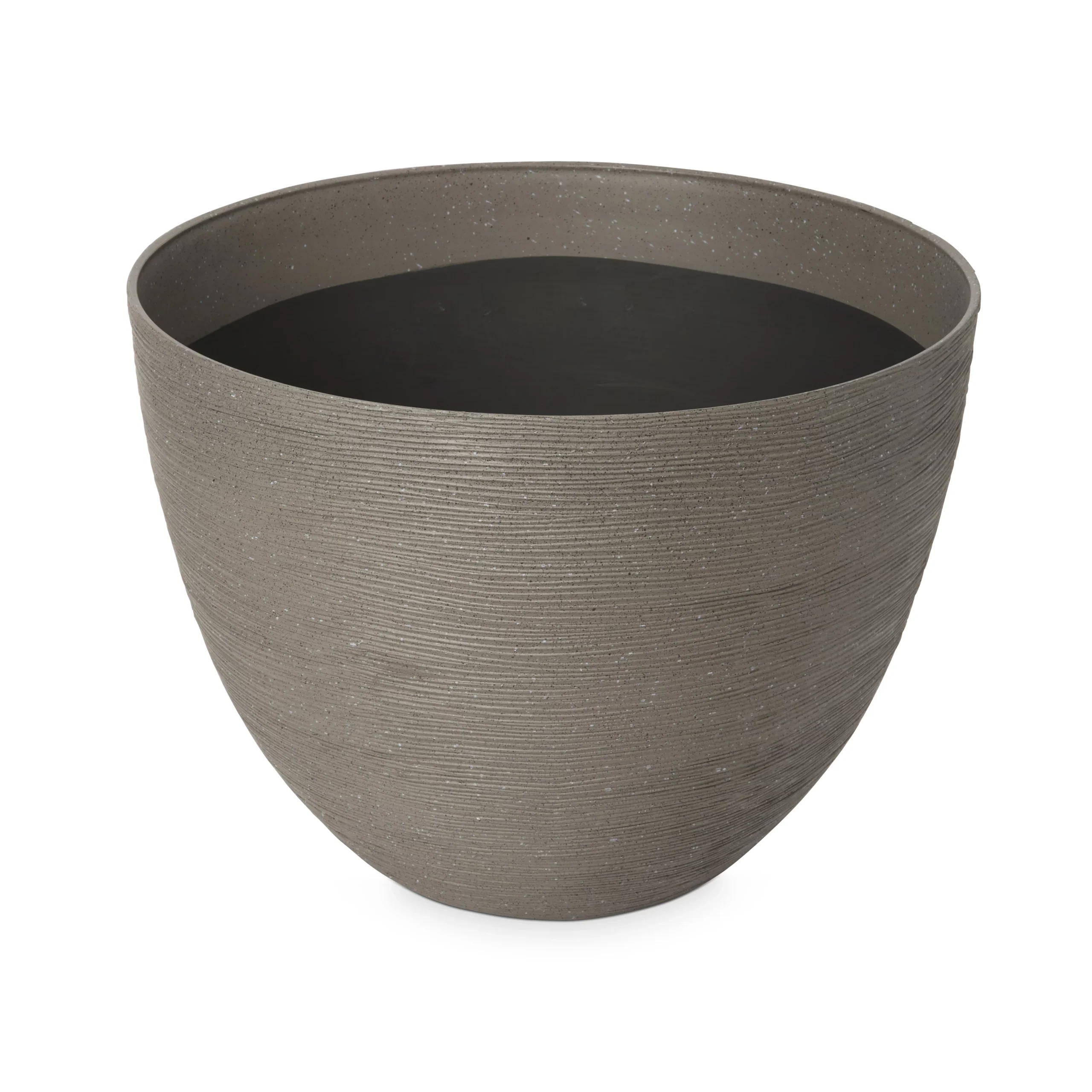 Blooma Momoka Grey Stone Effect Plastic Circular Plant Pot (Dia)50cm 2 Blooma Momoka Grey Stone Effect Plastic Circular Plant Pot (Dia)50cm - Image 2