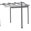 Blooma Moses Dark Grey Square Gazebo, (W)3m (D)3m - Assembly Required
