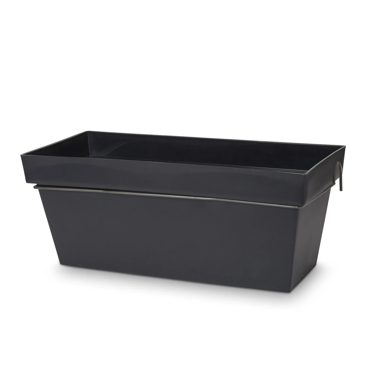 Blooma Nurgul Dark Grey Plastic Rectangular Planter 1 Blooma Nurgul Dark Grey Plastic Rectangular Planter