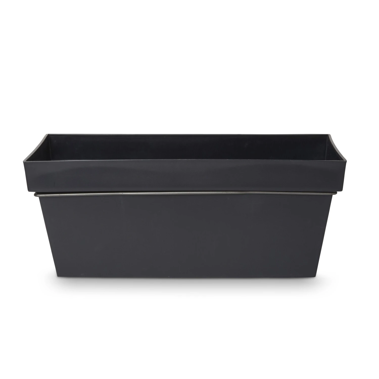 Blooma Nurgul Dark Grey Plastic Rectangular Planter 2 Blooma Nurgul Dark Grey Plastic Rectangular Planter - Image 2
