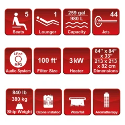 Canadian Spa Toronto Special Edition 6 Person Hot Tub 17 Canadian Spa Toronto Special Edition 6 Person Hot Tub -Hozelock Store canadian spa toronto special edition 6 person hot tub0708296543088 01t bq