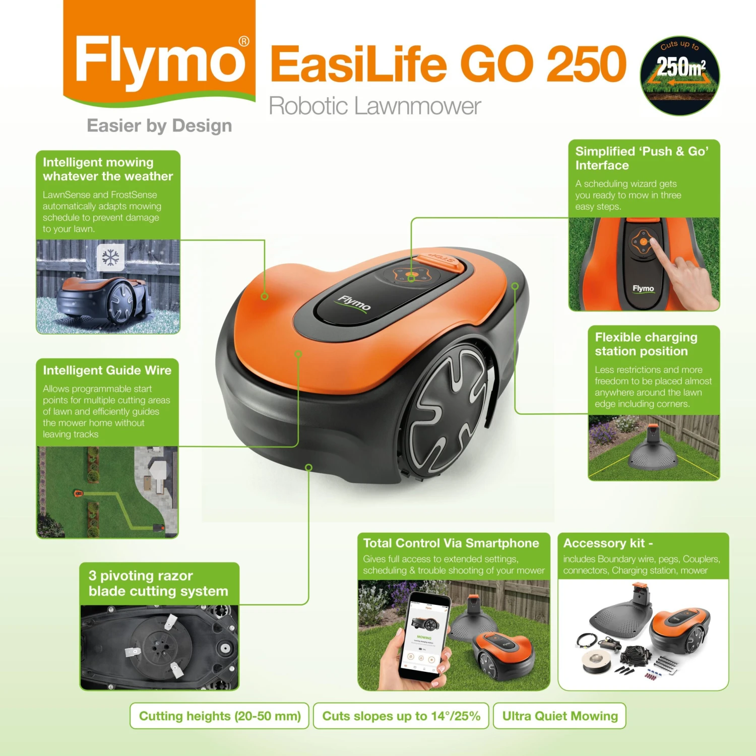 Flymo Easilife Go 250 Cordless Robotic Lawnmower 8 Flymo Easilife Go 250 Cordless Robotic Lawnmower - Image 8