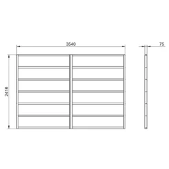 Forest 12x8 Timber Shed Base (L) 242cm X (W) 354cm - Assembly Service Included -Hozelock Store forest 12x8 timber shed base l 242cm x w 354cm assembly service included5013053182246 01t bq
