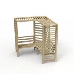 Forest Firenze Corner Arbour, (H)1970mm (W)1800mm (D)1800mm - Assembly Required -Hozelock Store forest firenze corner arbour h 1970mm w 1800mm d 1800mm assembly required5013053185049 03c bq