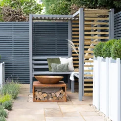 Forest Firenze Corner Arbour, (H)1970mm (W)1800mm (D)1800mm - Assembly Required -Hozelock Store forest firenze corner arbour h 1970mm w 1800mm d 1800mm assembly required5013053185049 03i bq