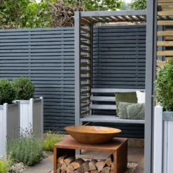 Forest Firenze Corner Arbour, (H)1970mm (W)1800mm (D)1800mm - Assembly Required -Hozelock Store forest firenze corner arbour h 1970mm w 1800mm d 1800mm assembly required5013053185049 41c bq