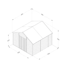 Forest Garden 10x10 Apex Pressure Treated Overlap Wooden Shed With Floor - Assembly Service Included -Hozelock Store forest garden 10x10 apex pressure treated overlap wooden shed with floor assembly service included5013053192801 01t