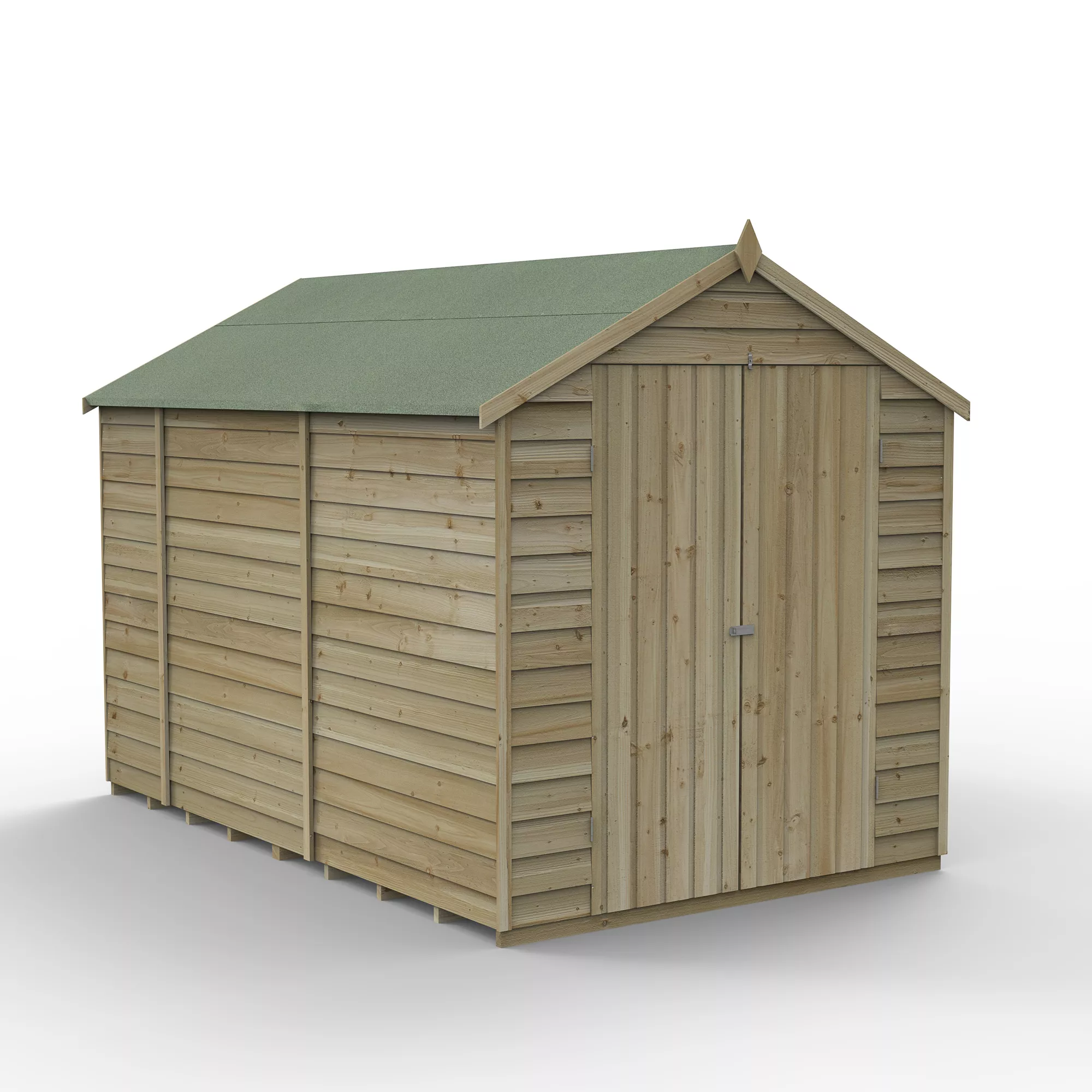 Forest Garden 10x6 Ft Apex Overlap Wooden Shed With Floor 2 Forest Garden 10x6 Ft Apex Overlap Wooden Shed With Floor - Image 2