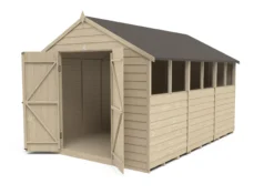 Forest Garden 12x8 Ft Apex Overlap Wooden 2 Door 6 Windows Shed With Floor - Assembly Service Included -Hozelock Store forest garden 12x8 ft apex overlap wooden 2 door 6 windows shed with floor assembly service included5013053177990 21c bq scaled