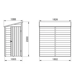 Forest Garden 6x3 Ft Pent Overlap Wooden Shed With Floor - Assembly Service Included -Hozelock Store forest garden 6x3 ft pent overlap wooden shed with floor assembly service included5013053178317 01t bq scaled