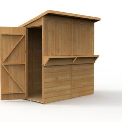Forest Garden 6x3 Ft Pent Shiplap Garden Bar With Single Door -Hozelock Store forest garden 6x3 ft pent shiplap garden bar with single door5013053184066 03c bq