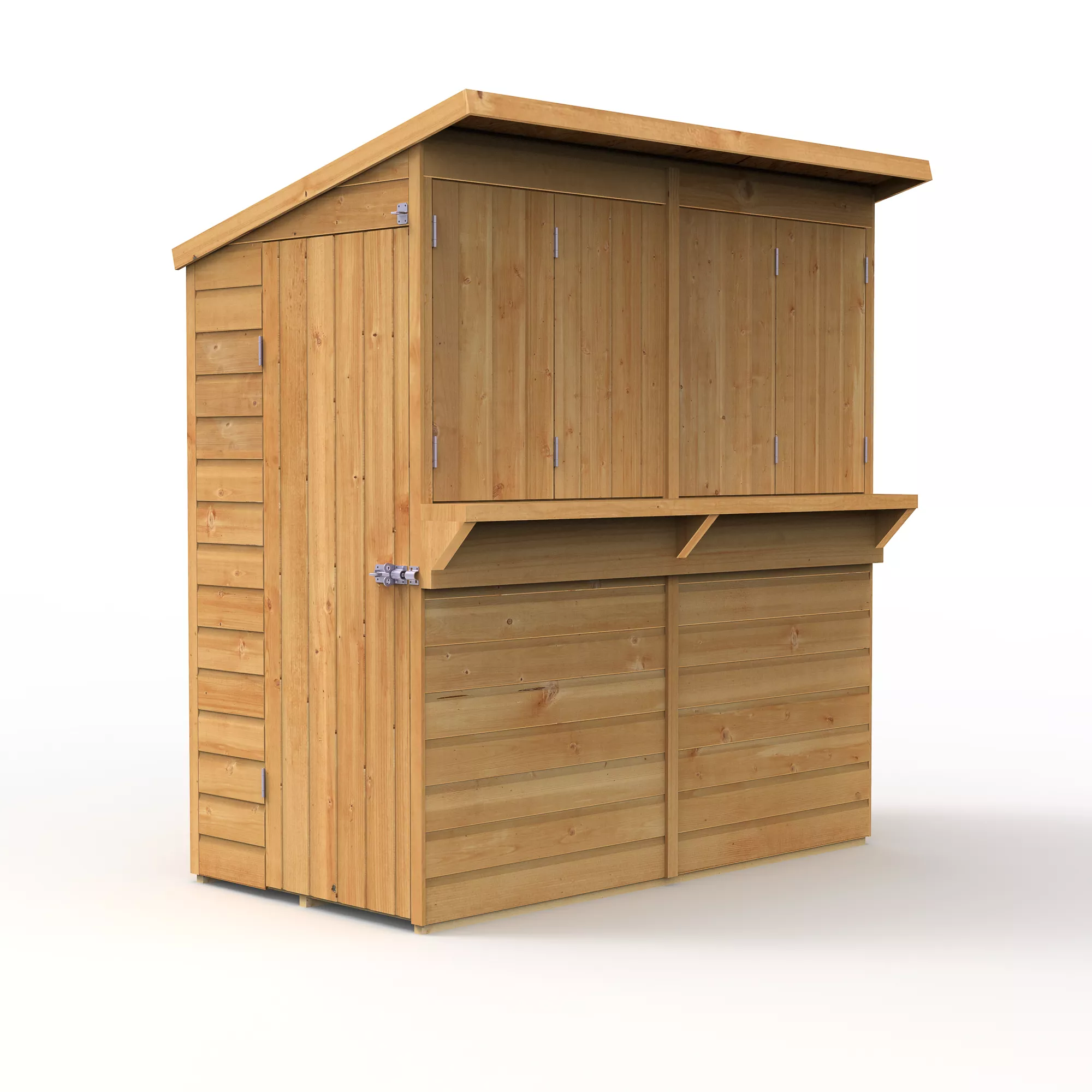Forest Garden 6x3 Pent Dip Treated Shiplap Wooden Shed With Floor - Assembly Service Included 2 Forest Garden 6x3 Pent Dip Treated Shiplap Wooden Shed With Floor - Assembly Service Included - Image 2