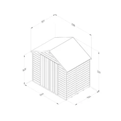 Forest Garden 7x5 Apex Dip Treated Shiplap Wooden Shed With Floor (Base Included) -Hozelock Store forest garden 7x5 apex dip treated shiplap wooden shed with floor base included 5013053194140 02i