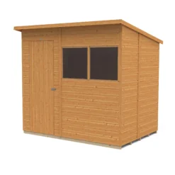 Forest Garden 7x5 Ft Pent Shiplap Wooden 2 Windows Shed With Floor -Hozelock Store forest garden 7x5 ft pent shiplap wooden 2 windows shed with floor5013053178928 02c bq