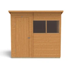 Forest Garden 7x5 Ft Pent Shiplap Wooden 2 Windows Shed With Floor -Hozelock Store forest garden 7x5 ft pent shiplap wooden 2 windows shed with floor5013053178928 04c bq