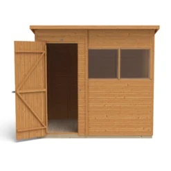 Forest Garden 7x5 Ft Pent Shiplap Wooden 2 Windows Shed With Floor -Hozelock Store forest garden 7x5 ft pent shiplap wooden 2 windows shed with floor5013053178928 06c bq