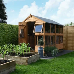 Forest Garden 8x6 Apex Dip Treated Shiplap Wooden Shed With Floor - Assembly Service Included