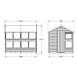 Forest Garden 8x6 Apex Dip Treated Shiplap Wooden Shed With Floor - Assembly Service Included -Hozelock Store forest garden 8x6 apex dip treated shiplap wooden shed with floor assembly service included5013053185100 02t