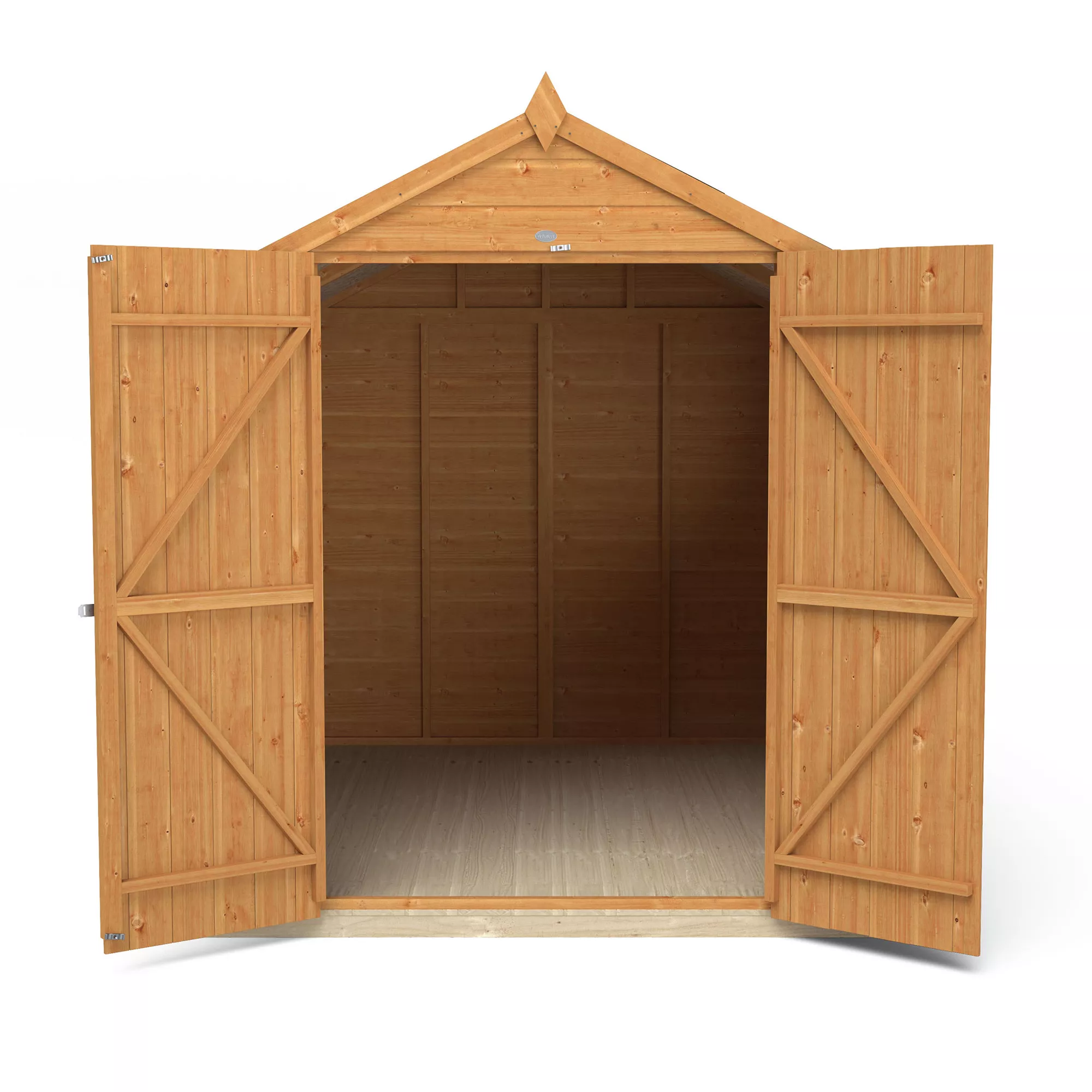 Forest Garden 8x6 Ft Apex Shiplap Wooden 2 Door 2 Windows Shed With Floor (Base Included) - Assembly Service Included 6 Forest Garden 8x6 Ft Apex Shiplap Wooden 2 Door 2 Windows Shed With Floor (Base Included) - Assembly Service Included - Image 6