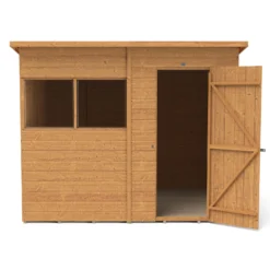 Forest Garden 8x6 Ft Pent Shiplap Wooden 2 Windows Shed With Floor - Assembly Service Included -Hozelock Store forest garden 8x6 ft pent shiplap wooden 2 windows shed with floor assembly service included5013053182765 05c bq