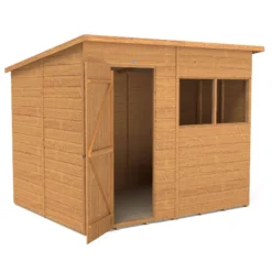 Forest Garden 8x6 Ft Pent Shiplap Wooden 2 Windows Shed With Floor - Assembly Service Included -Hozelock Store forest garden 8x6 ft pent shiplap wooden 2 windows shed with floor assembly service included5013053182765 06c bq