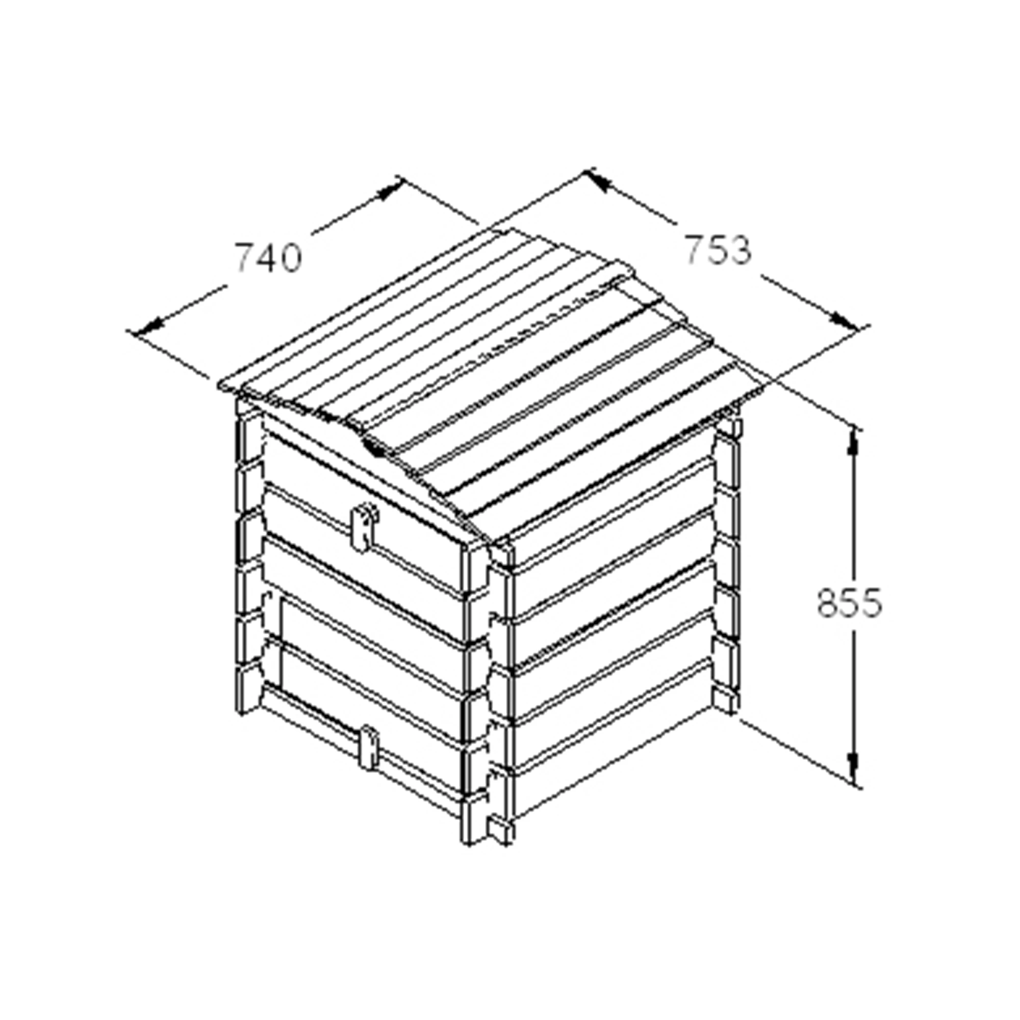 Forest Garden Beehive Composter 250L 6 Forest Garden Beehive Composter 250L - Image 6
