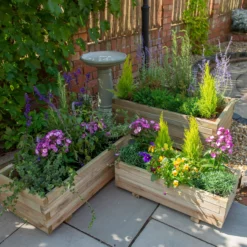 Forest Garden Durham Wooden Rectangular Planter, Pack Of 3 -Hozelock Store forest garden durham wooden rectangular planter pack of 35013053154526 01i bq scaled