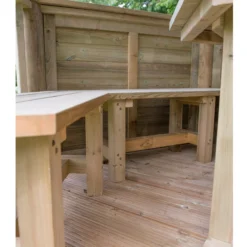 Forest Garden Furnished Hexagonal Gazebo, (W)3.78m (D)3.27m -Hozelock Store forest garden furnished hexagonal gazebo w 3 78m d 3 27m5013053172469 06i